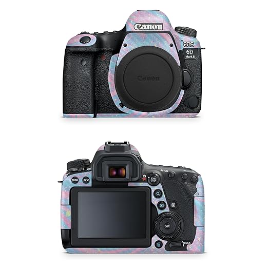 Carbon Fiber Camera Skin Compatible with Canon EOS 6D Mark II Camera (2017) - Cotton Candy Swirl - Premium 3M Vinyl Protective Wrap Decal Cover - Easy to Apply | Crafted in The USA by MightySkins