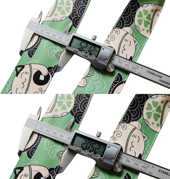UNIKSTRAP Original Design Adjustable Camera Strap “Green Fortune Cat”, 2 Inch (5cm) Width, Fit for Canon Nikon Sony Interchangeable Lens Digital Camera/DSLR