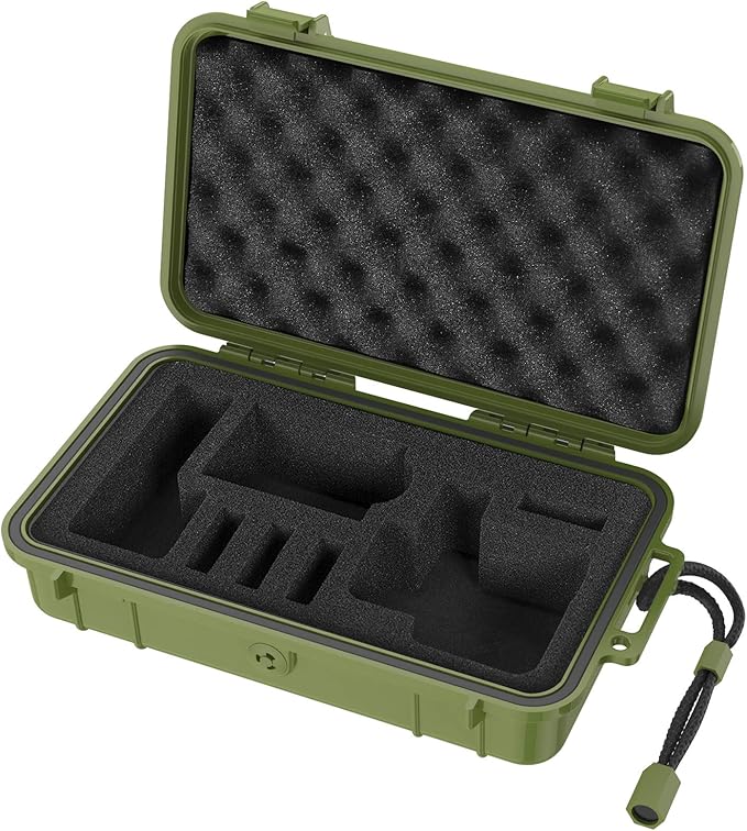 Smatree Waterproof Hard Compact Case Compatible for Gopro Hero 13/12/11/10/9/8/7/6/5/2018/AKASO Brave 7 LE/DJI Osmo Action, Portable, Shock, Durable (Camera and Accessories NOT Included) (Green)