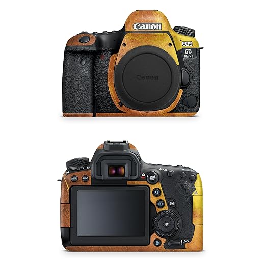 Camera Skin Compatible with Canon EOS 6D Mark II Camera (2017) - Textured Gold - Premium 3M Vinyl Protective Wrap Decal Cover - Easy to Apply | Crafted in The USA by MightySkins