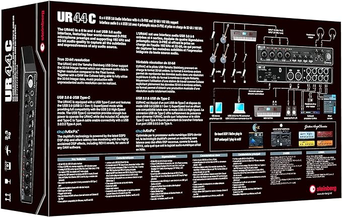 Steinberg UR44C 6x4 USB 3.0 Audio Interface with Cubase AI and Cubasis LE