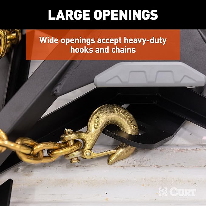 CURT 16615 CrossWing 5th Wheel Safety Chain Anchor Plate for Gooseneck Ball