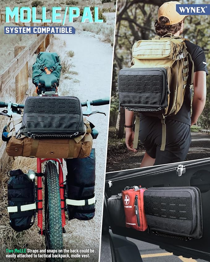 WYNEX Large Tactical Admin Pouch for EDC | Molle EDC Utility Organizer for Medical & Electronic Gear | Gifts for Men Women