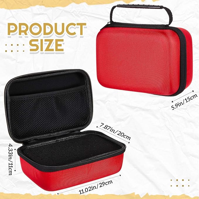 Relaxweex EVA Hard Case with Customizable Foam 11 x 7.8 x 4.3 Inch Protective EVA Carrying Case Shockproof Outdoor for Camera, Digital Products, Electronic Instruments with Knife, Red