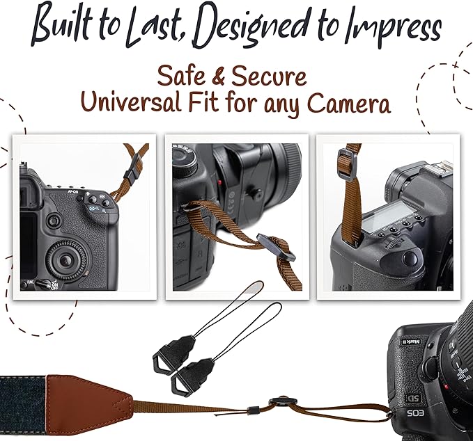 Art Tribute Camera Strap for All DSLR and Mirrorless Cameras. Photographers Strap Neck, Shoulder & Crossbody Camera Strap