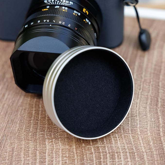 Metal Lens Cap Cover Protector for Leica Q3 43 Q3 Q Q-P QP Camera,Microfiber Fabric Interior Anti-Scratch Dustproof Protective Lens Cap for Q3 43 Q, Limited Edition for Leica 100th Anniversary -Silver