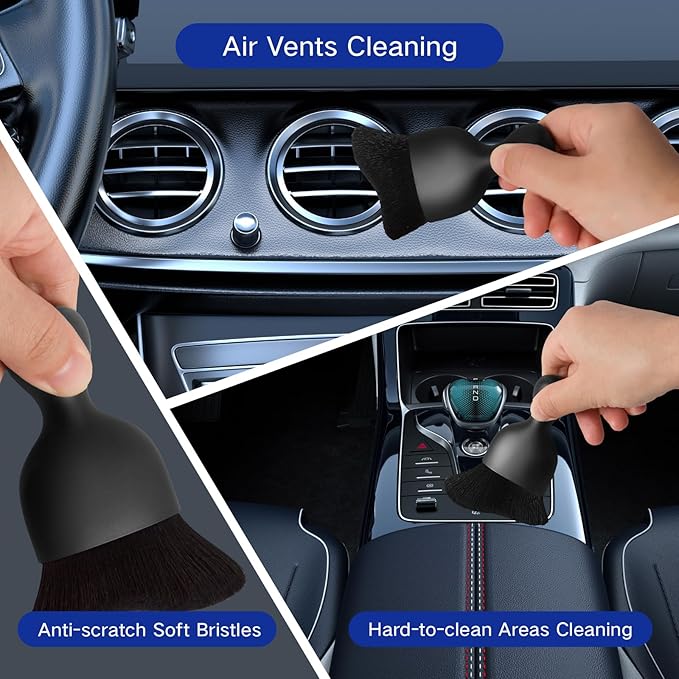 37Pcs Car Detailing Kit, Car Detailing Brush Set, Car Wash Cleaning Kit, Car Detailing Brushes, Professional Car Care Kit for Interior Exterior Wheels, Blue
