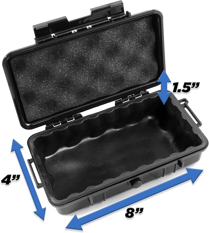 CASEMATIX Hard Shell 35mm Film Case for 35mm and 120 Film - 9" Waterproof & Lightproof Film Holder and Film Roll Container for up to 16 x 35mm Film Rolls or 10 x 120 Film Rolls, Travel Case Only
