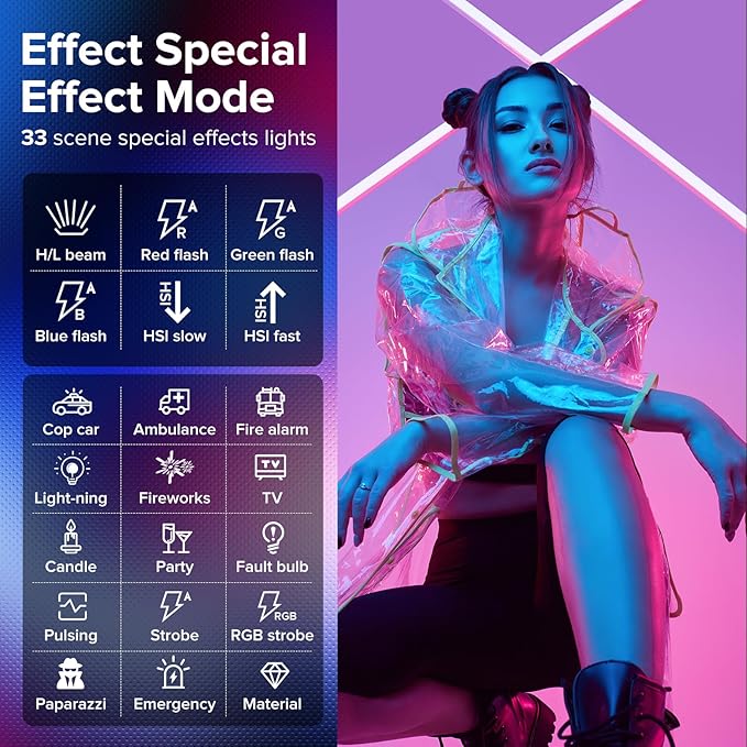 Magnetic Handheld Light Wand, 360° Full RGB Mini LED Video Light Stick, 2500-9000K Dimmable Camera Tube Light with 2000mAh Battery for Photography TikTok YouTube Vlog