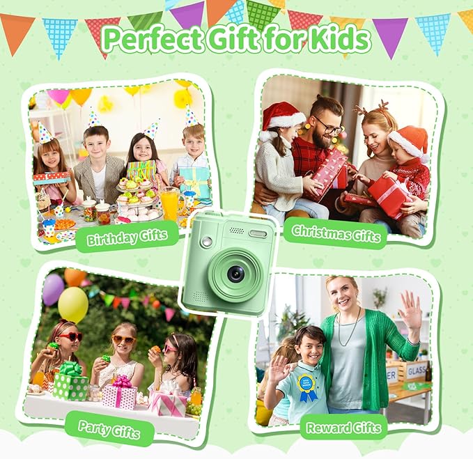 Kids Camera Gifts for Girls Boys - Christmas Birthday Xmas Gift for Girl Boy Age 3 4 5 6 7 8 9 10 11 12 Year Old - Instant Print Digital Toys Ages 3-5 6-8 8-12 Years Olds - Toddler Learning Kid Toy