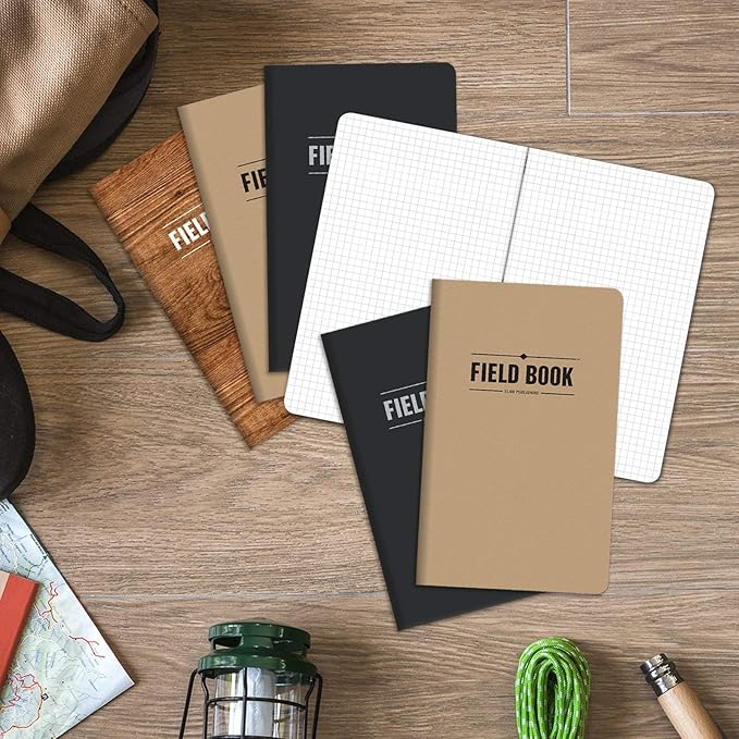 Elan Publishing Company Field Notebook/Journal - 5"x8" - Combo Colors - Graph Memo Book - Pack of 6