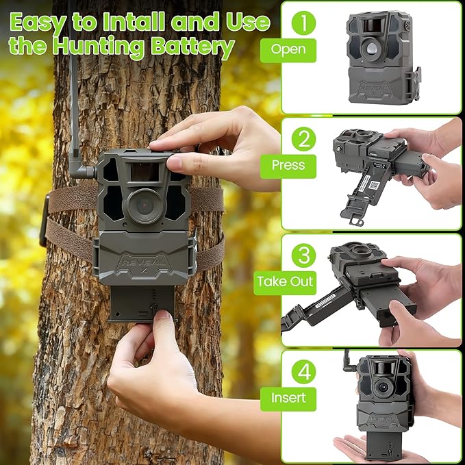 COOLSHOW Reveal Hunting Camera Battery 2 Packs 6000mAh 7.2V Rechargeble Lipo Lithium ion Battery Compatible with Tatacam Hunting Camera X Gen 2.0,X Gen 3.0,X,XB,SK,X Pro,Pro 3.0