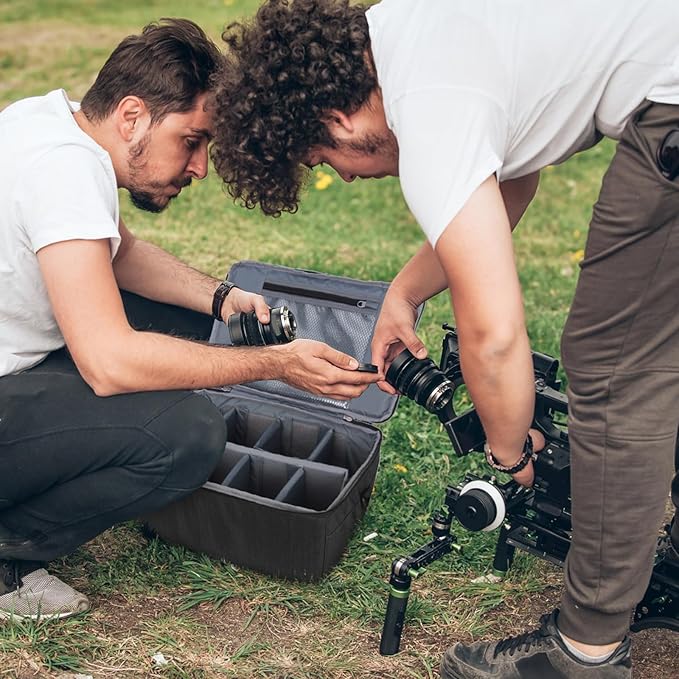 Koolertron Dslr Camera Insert Bag Purse Universal Liner Lens Pouch Partition Protective Cover Waterproof Sleeve for Cannon/Nikon/Sony (Black)