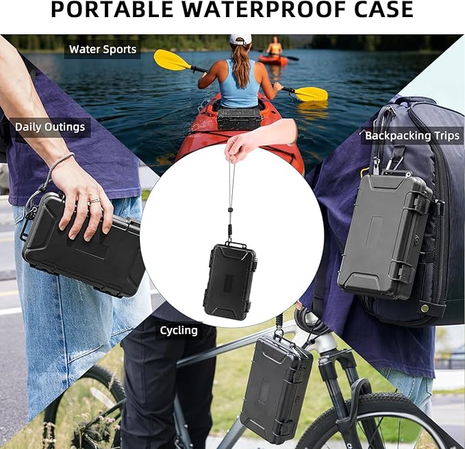 Flymile Osmo 360 Carrying Case, Portable Waterproof Hard Travel Storage Bag 4 x battery/Charging Hub for DJI Osmo 360 Camera Accessories(Case Only)