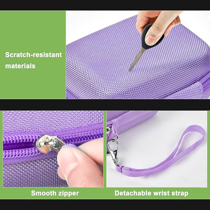 Case Compatible with VAHOIALD FHD 1080P Digital Camera/for CAMKORY Digital Point and Shoot/for KODAK PIXPRO FZ45-BK 16MP Vlogging/for IWEUKJLO/for Nsoela, Holder for SD Card More (Purple)
