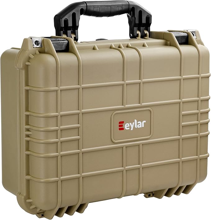 Eylar Hard Gun Case Water & Shock Proof with Foam 16 inch 13 inch 6.87 inch