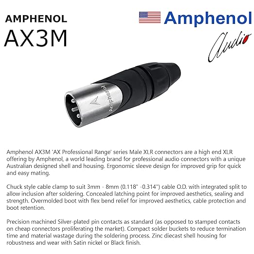 4 Units - 6 Foot - WBC-PRO-Quad Ultra-Silent Ultra-Flexible Balanced Star-Quad Cable with Amphenol Male & Female XLR Plugs & Black Tweed Jacket
