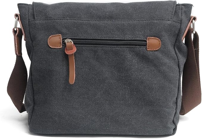 Waterproof Camera bag/Case, Vintage Canvase Leather Trim DSLR SLR Camera Shoulder Messenger Sling bag for for Nikon, Canon, Sony, Pentax, Olympus Panasonic, Samsung & Many More
