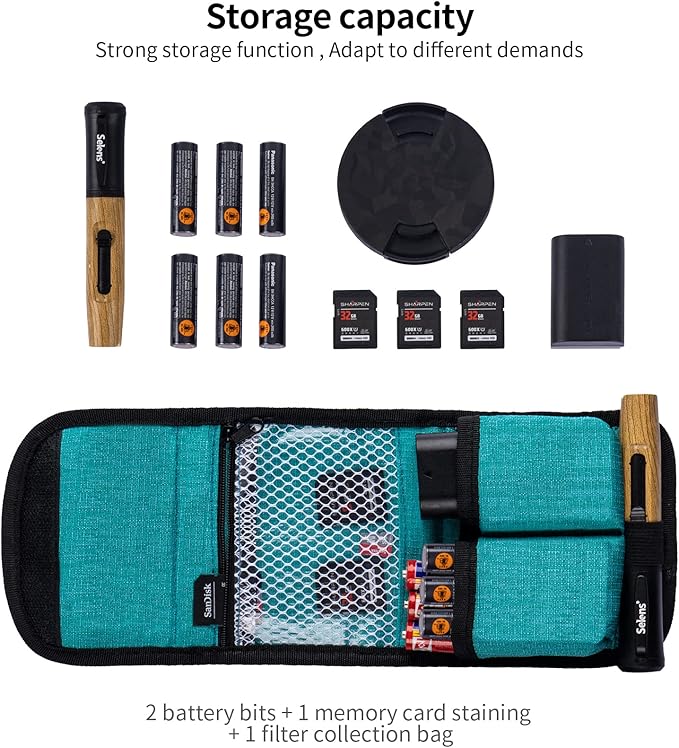 Selens DSLR Battery Case - Pouch for NP-FZ100, LP-E6, AA, LP-E8, LP-E10, LP-E12, EN-EL14, EN-EL15, NP-FW50, NP-F550, NP-FM500H Batteries