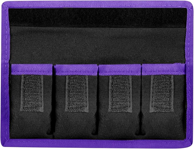 Meking Battery Storage Case Bag with 4 Pockets for DSLR Camera, Suitable for AA/AAA Battery and LP-E6 LP-E8 LP-E10 LP-E12, EN-EL14 EN-EL15, NP-FW50 NP-F550 NP-FM500H