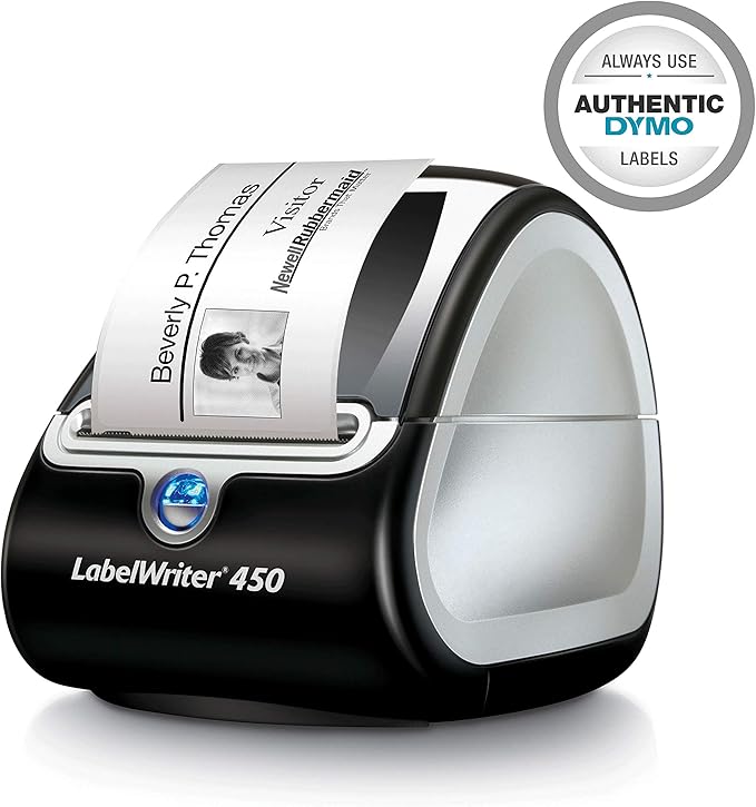 DYMO Authentic LW Name Badge Labels DYMO Labels for LabelWriter Printers White 2-1/4" x 4" 1 Roll of 250