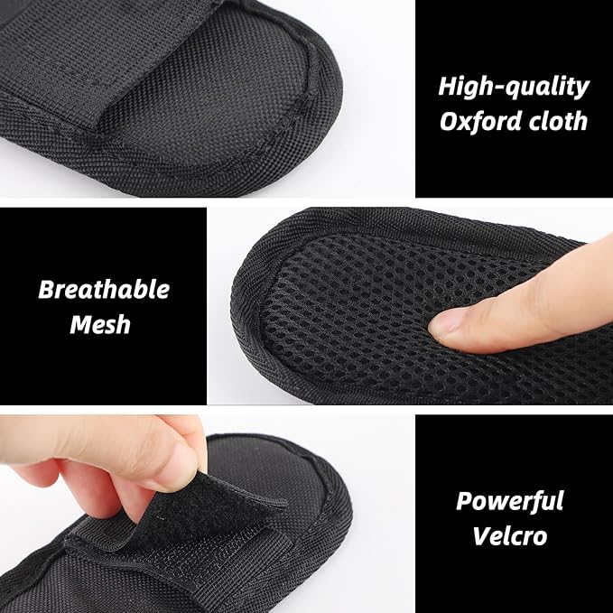 2 Pcs Black Shoulder Strap Pad,Universal Extra Thick Replacement Shoulder Strap Pad, Removable Fastener Cushions for Backpack Satchel Guitar Strap,Black Ergonomic Design for Comfortable Carrying