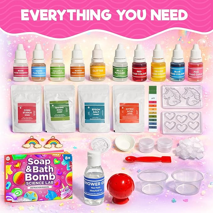 Doctor Jupiter Soap & Bath Bomb Science Lab for Kids Ages 8-9-10-11-12 | Birthday Gift Ideas for 8+ Years Old Boys & Girls | Learning & Educational Kits