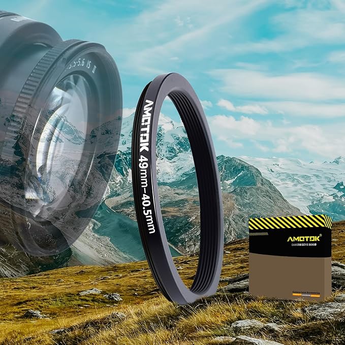 49mm Lens to 40.5mm Camera Lens Adapter,49mm-40.5mm Filter Step-Down Ring,Compatible All 40.5mm Filter Accessory.Made from CNC Machined