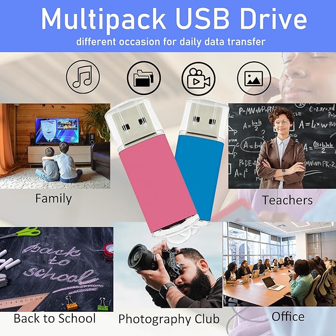 1GB USB Flash Drive 20 Pack Nicepicten USB Thumb Drive Memory Stick Jump Zip Drive USB 2.0 Flash Drives 1GB with Lanyard & Label (Mixcolor)