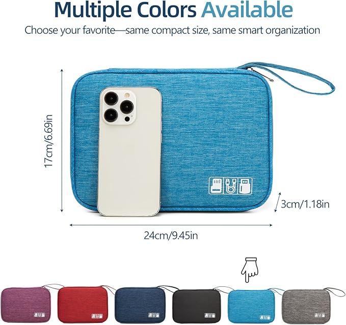 Electronics Organizer Travel Case,Travel Cable Organizer Pouch - Portable Storage Bag for Cord, Charger, Phone, Earphone, Electronic Accessories for Travel & Daily Use