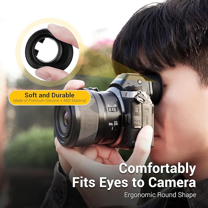 Kiwifotos Soft Round Shape Eyecup Eye Cup Eyepiece for Nikon Z6 III Z6 II Z7 II Z5 II Z6III Z6II Z7II Z5II Z6 Z7 Z5 Mirrorless Cameras, Replace Nikon DK-29 Eyecup, Extended Viewfinder Protection Cover