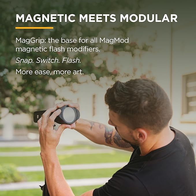 MagMod Starter Flash Diffuser Kit 2, Magnetic Flash Modifier Set for On- and Off-Camera Photography, Includes MagGrip 2, MagGrid 2 and MagSphere 2, Compatible with 99% of All Speedlites