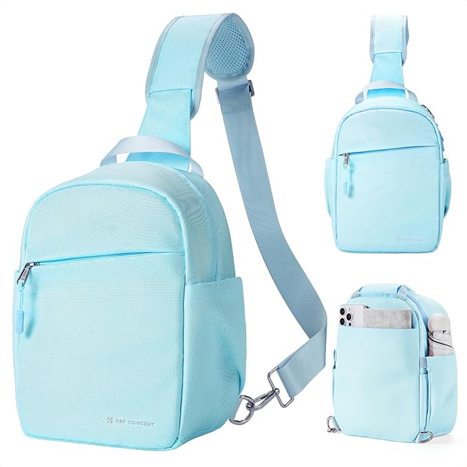 K&F CONCEPT Small Camera Bag for Photographer, Camera Sling Crossbody bag for DSLR/SLR/Mirrorless Camera, Compact Camera Case for Men and Women, Blue