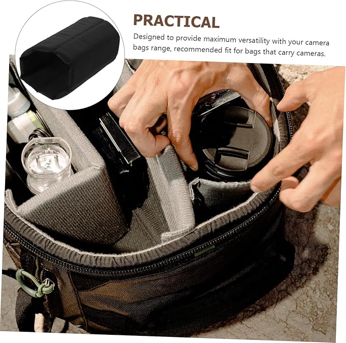 Homoyoyo 6 Pcs Camera Bag Divider Camera Bag Insert Partition Divider Separator Pad Insert Organizer Set Glossy Compartment Reel Cut off Attachment Compartment Partition Suite Reel Liner