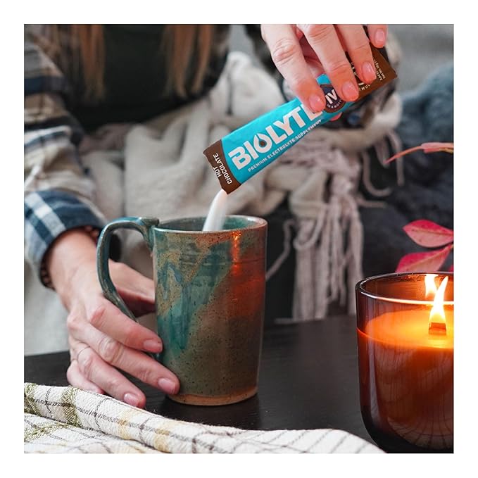 BIOLYTE IV Electrolyte Powder Packets, IV Liquid Drink Mix for Water, Doctor-Developed Hydration, Approved Dehydration Relief, Chemotherapy Must Haves for Women, Men- Hot Chocolate (16 Sticks)