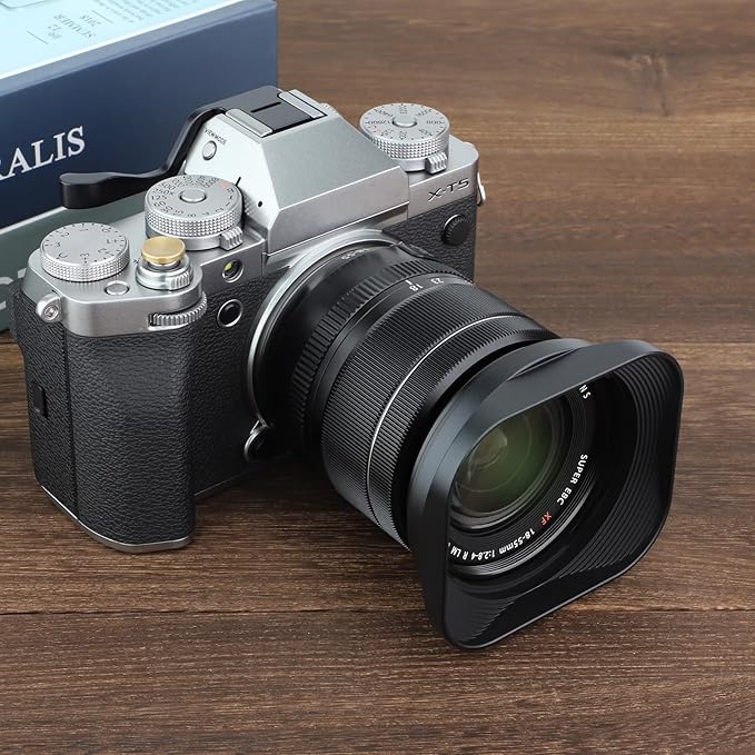 Haoge LH-X13 Bayonet Square Metal Lens Hood for Fujifilm XF 18-55mm F2.8-4.0 R LM OIS Lens on Fuji Fujinon X-Pro2 X-Pro3 X-T5 X-T4 X-T30 X-T20 X-E4 X-S20 X-A20 X-E3 X-H1