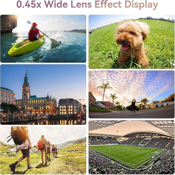 MIAO LAB 2-in-1 Phone Camera Lens Kit, 12.5X Macro + 0.45X Wide Angle (140°) Cell Phone Clip-on Lens for iPhone/Android, Includes Travel Bag