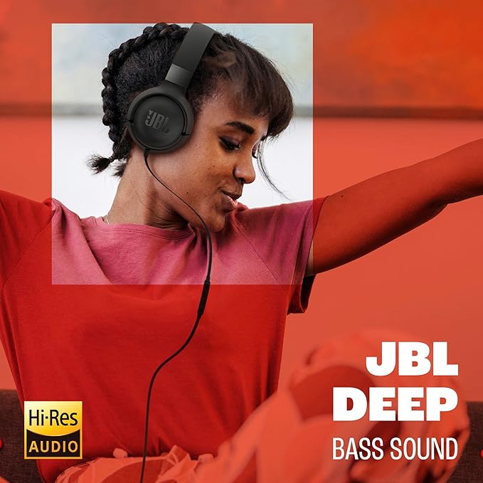 JBL Tune 520C - USB-C Wired on-Ear Headphones with Hi-Res Audio Support, JBL Pure Bass Sound, Comfort fit, USB-C connectivity, 3-Button Remote with Microphone and EQ presets Control (White)
