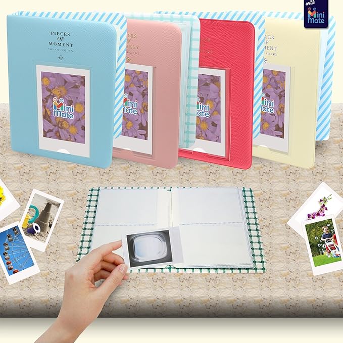Fujifilm Instax Mini 9 Instant Camera Cobalt Blue with Carrying Case + Fuji Instax Film Value Pack (40 Sheets) Accessories Bundle, Color Filters, Photo Album, Assorted Frames, Selfie Lens + More