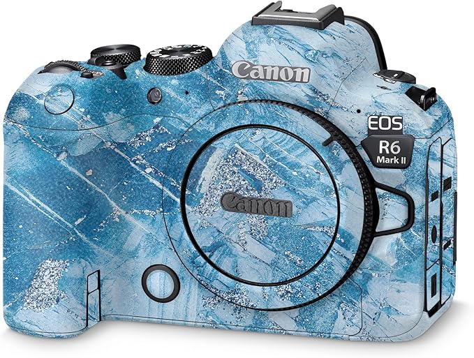 Glossy Glitter Camera Skin Compatible with Canon EOS R6 Mark II Camera (2022) - Winter Rock - Premium 3M Vinyl Protective Wrap Decal Cover - Easy to Apply | Crafted in The USA by MightySkins
