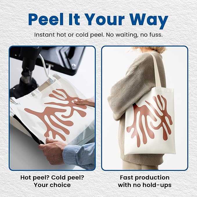 DTF Transfer Film Roll – Premium Plus A3+ 13 Inch x 328 Ft – Double Matte Anti-Static PET Film – Instant Hot & Cold Peel Heat Transfer Paper for DTF Printers – Vivid & Durable Prints