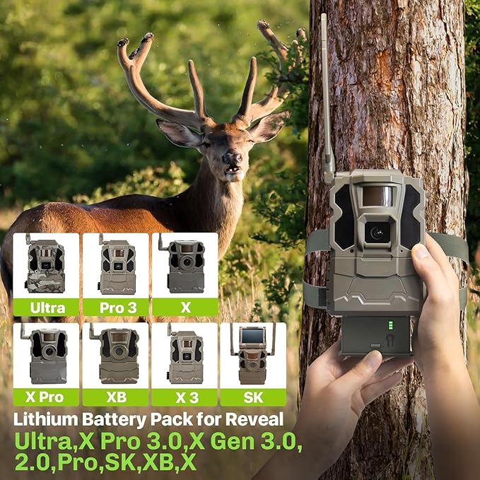 New Reveal Camera Battery Pack Compatible with Camera Reveal Ultra, X Gen 3.0, Pro 3.0, X, X Pro, X Gen 2.0, XB, SK Replacement Rechargeable Extend Battery Upgraded 2.0