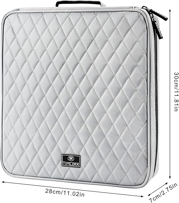 CD Case DVD Holder Storage: 160 Capacity DVD Cases Organizer Portable Wallet Storage - CD Plastic Protective Carrying Binder for Home Travel (Grey)