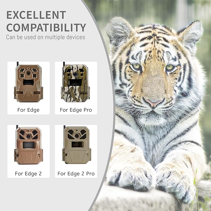 2 Pack Battery Compatible for Moultrie Edge, Edge 2, Edge Pro, Edge 2 Pro Series Cellular Trail Camera, Hunting Cameras Rechargeable Lithium-Ion Battery Pack with Type-C Charging Cable 10.8V 54Wh