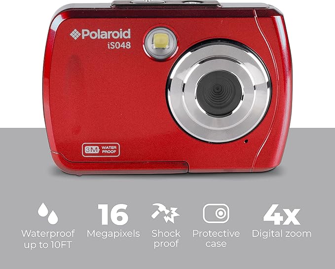 Polaroid IS048 Waterproof Instant Sharing 16 MP Digital Portable Handheld Action Camera