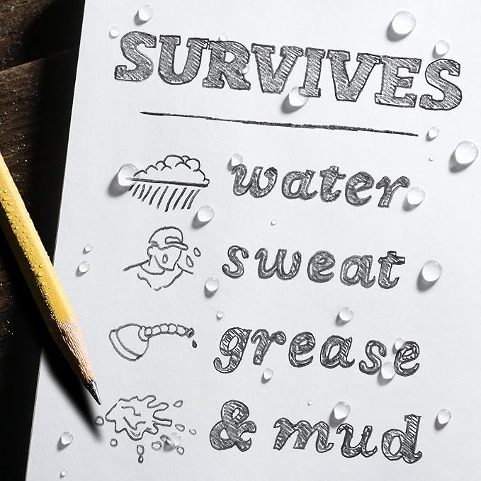 Rite in the Rain Weatherproof Top Spiral Notebook, 3" x 5", Yellow Cover, Universal Pattern, 3 Pack (No. 135-3X)