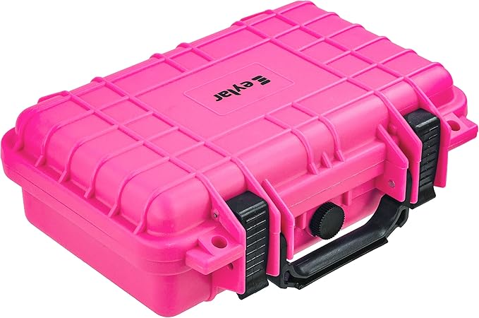 Eylar Protective Gear and Camera Hard Case Waterproof Dry Box with Foam 11.6 Inch 8.3 Inch 3.8 Inch (Pink)