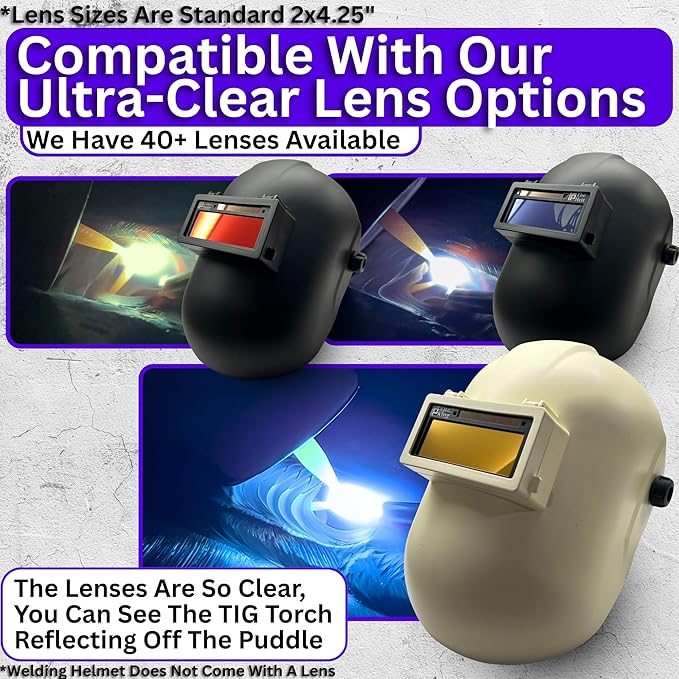 Throne 2.0 | White Flip Up Sugar Scoop Welding Hood | Ridged - Lightweight 2x4 Welding Helmet | Extra Durable Flip Up Welding Helmet - Fits Cheaters | Lens Not Included