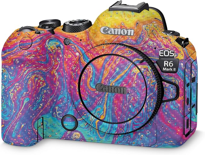 Carbon Fiber Camera Skin Compatible with Canon EOS R6 Mark II Camera (2022) - Paint Currents - Premium 3M Vinyl Protective Wrap Decal Cover - Easy to Apply | Crafted in The USA by MightySkins