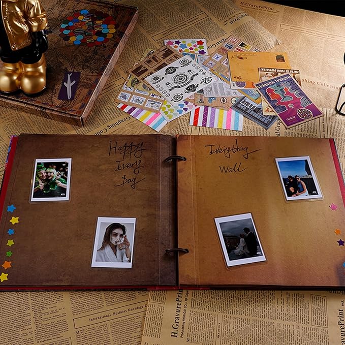 11.5x11.5 Inch Our Adventure Book Inner Pages,Refilled Pages for DIY Scrapbook Photo Album,10 Sheets/20 Expansion Pages Extra Pages No Ink Penetration/Expansion